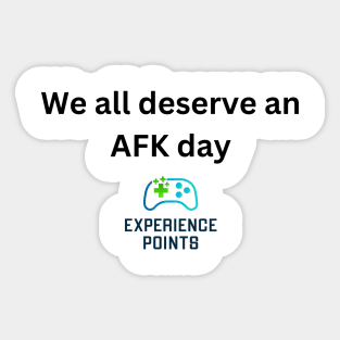 AFK Day Black Font Logo Front Sticker